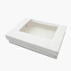 White Cake Box w/window 19x14x4 50ct. RPC