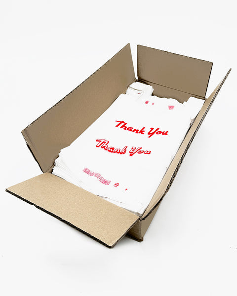Plastic 'Thank You' Bag 10x5x18 (Medium) 1000ct