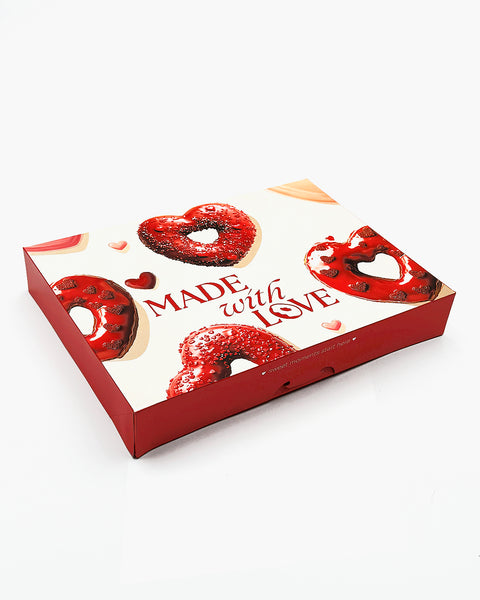 Box Donut 1-DZ Flat Printed (Valentine) 125ct. Frankston