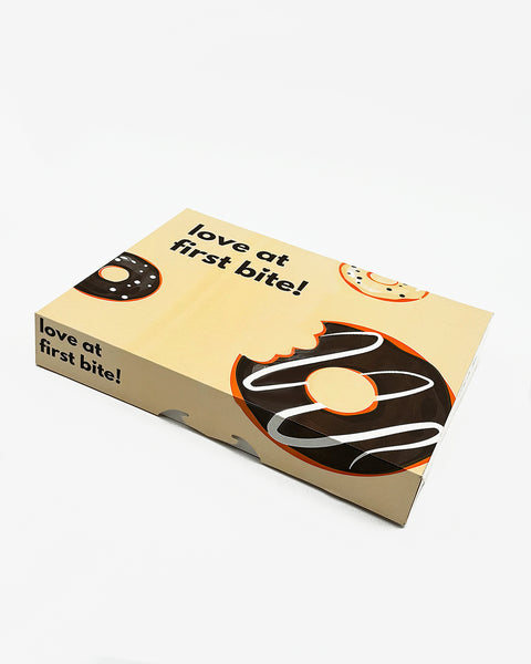Box Donut 1-DZ Flat Printed (Love First Bite) 125ct. RPC